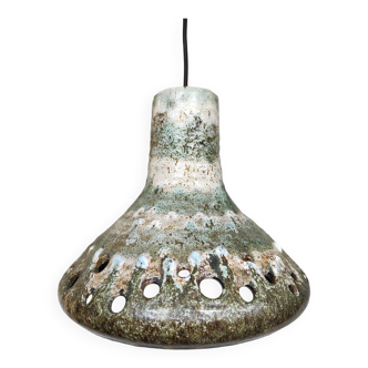 Midcentury ceramic fat lava vintage pendant lamp