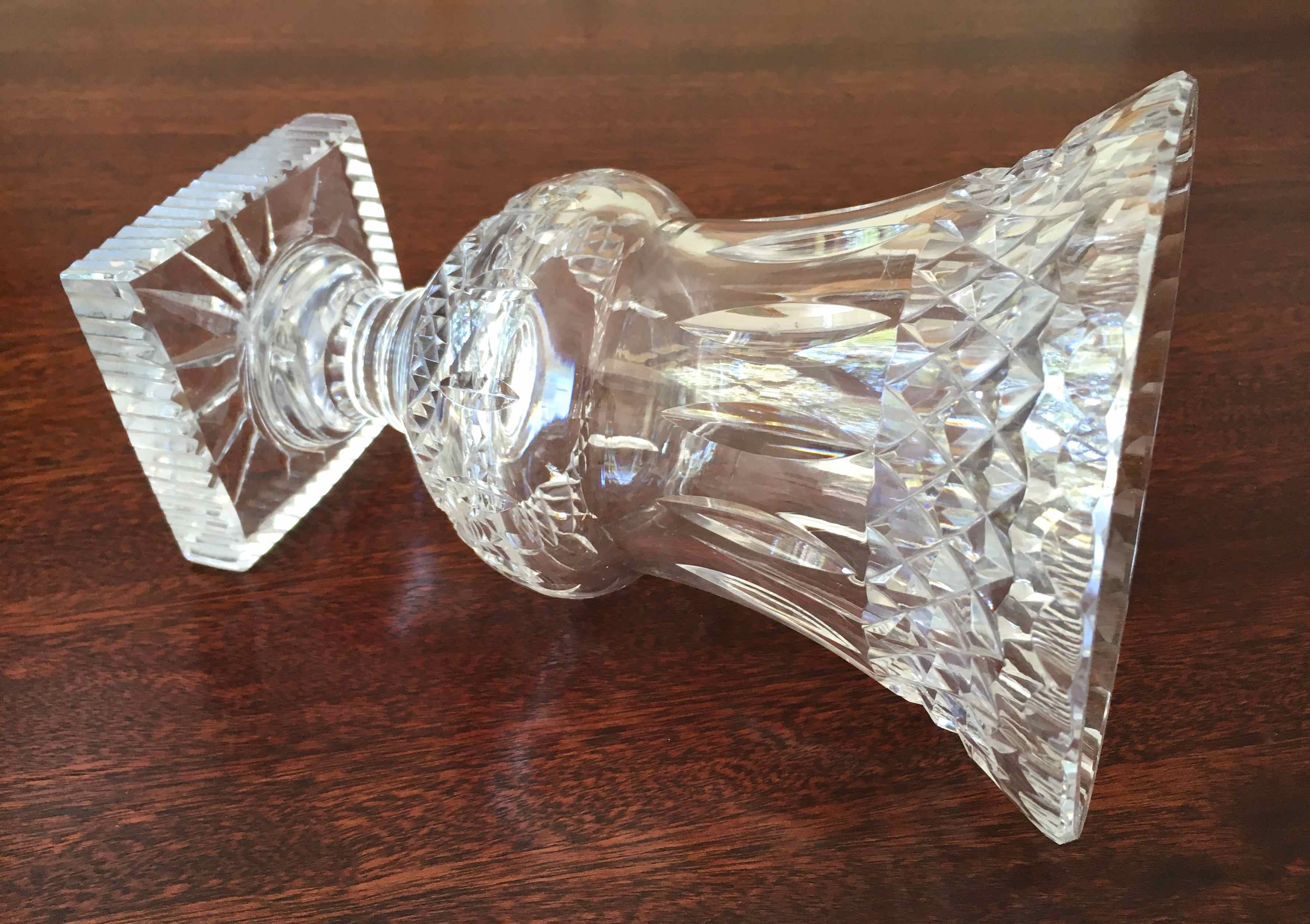 Vase 1960 cut bohemian crystal