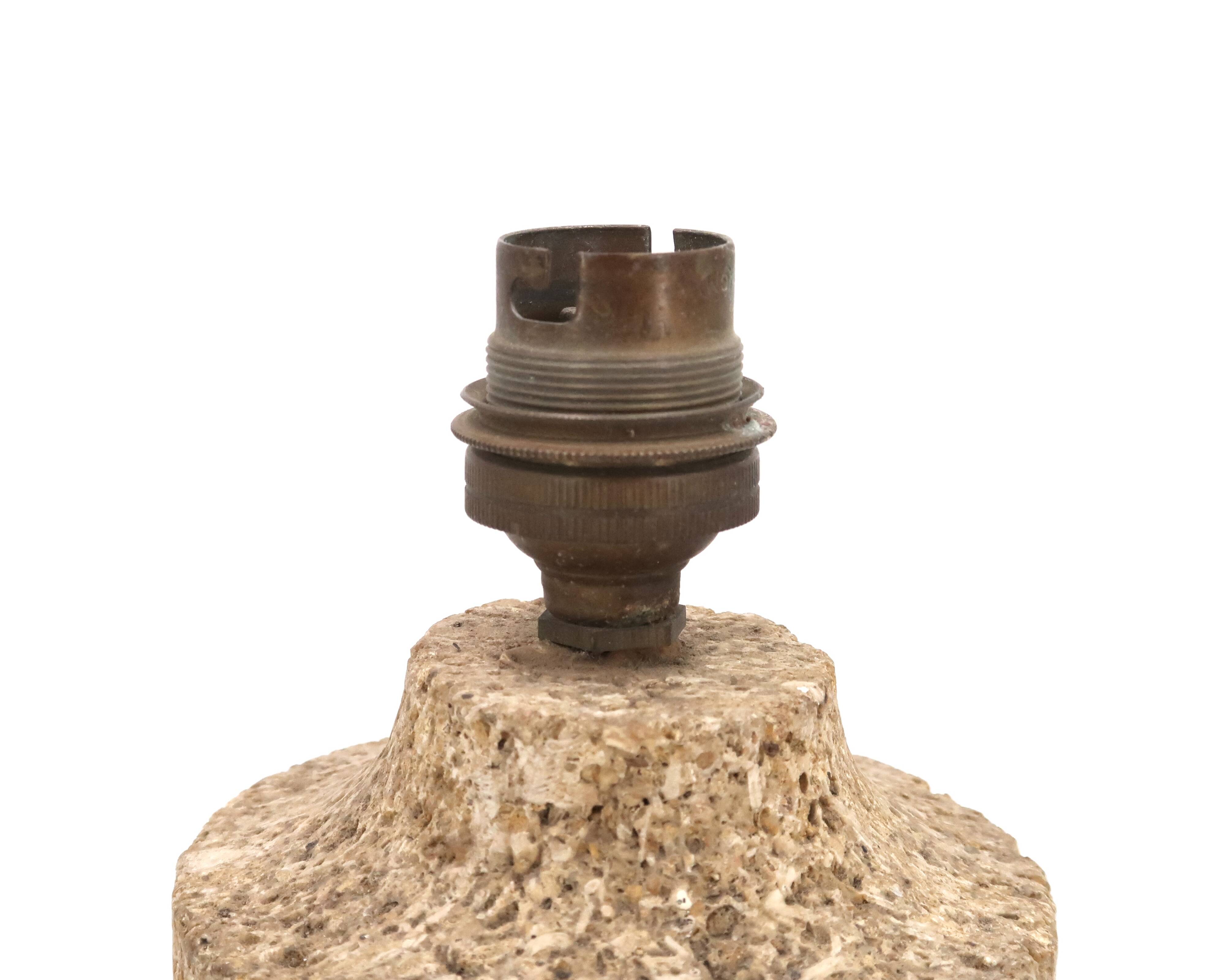 Stone column lamp, 1960s