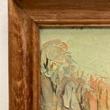 Oil on framed cardboard