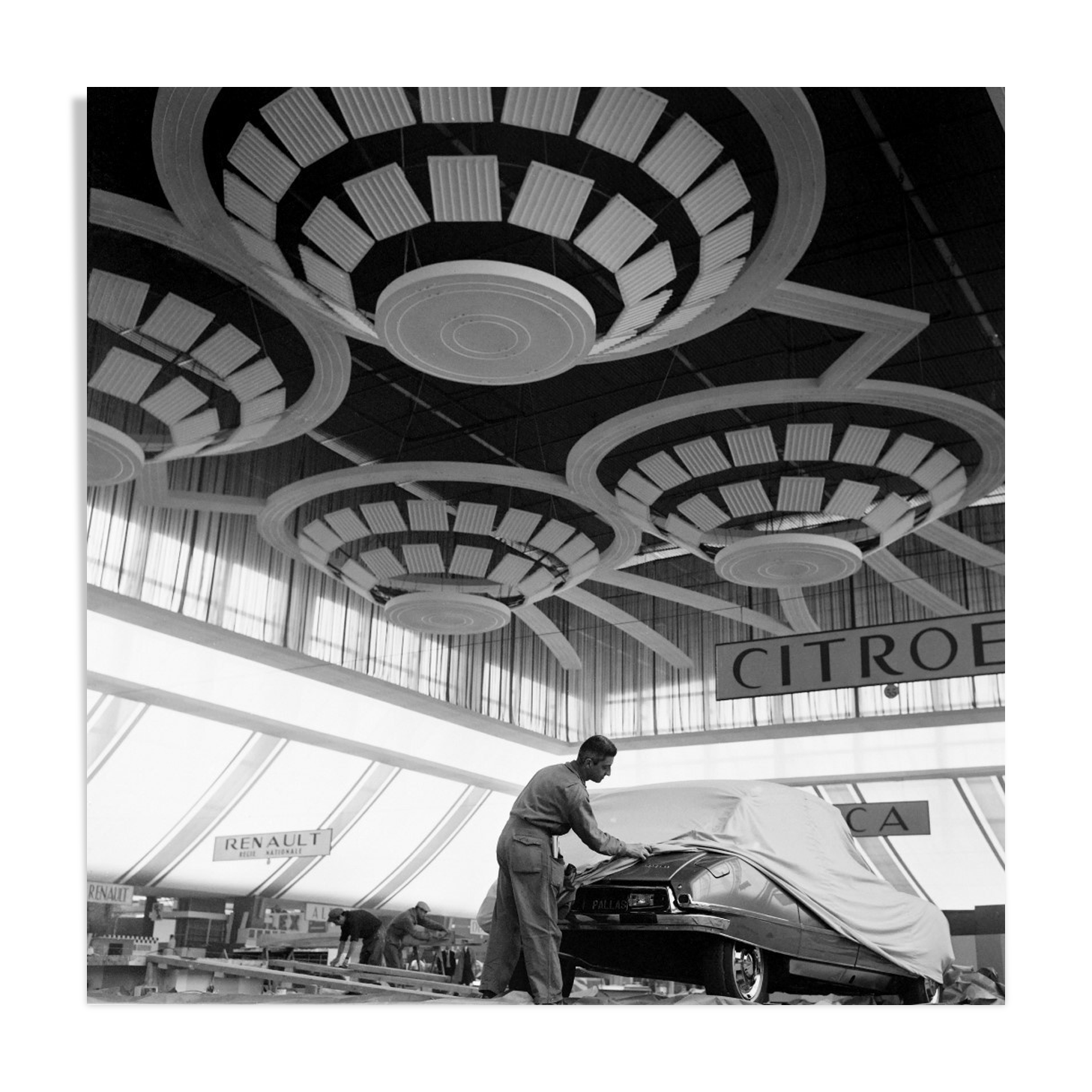 Backstage of the auto show