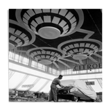 Backstage of the auto show