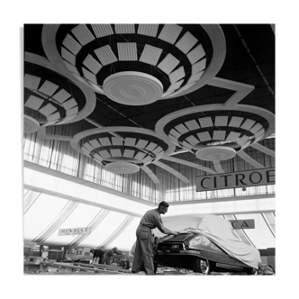 Backstage of the auto show