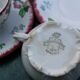 Longwy "Montmorency" earthenware breakfast duo