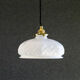 Old French suspension in white glass - kintsugi repair on top
