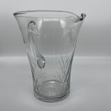 Chiseled crystal pitcher