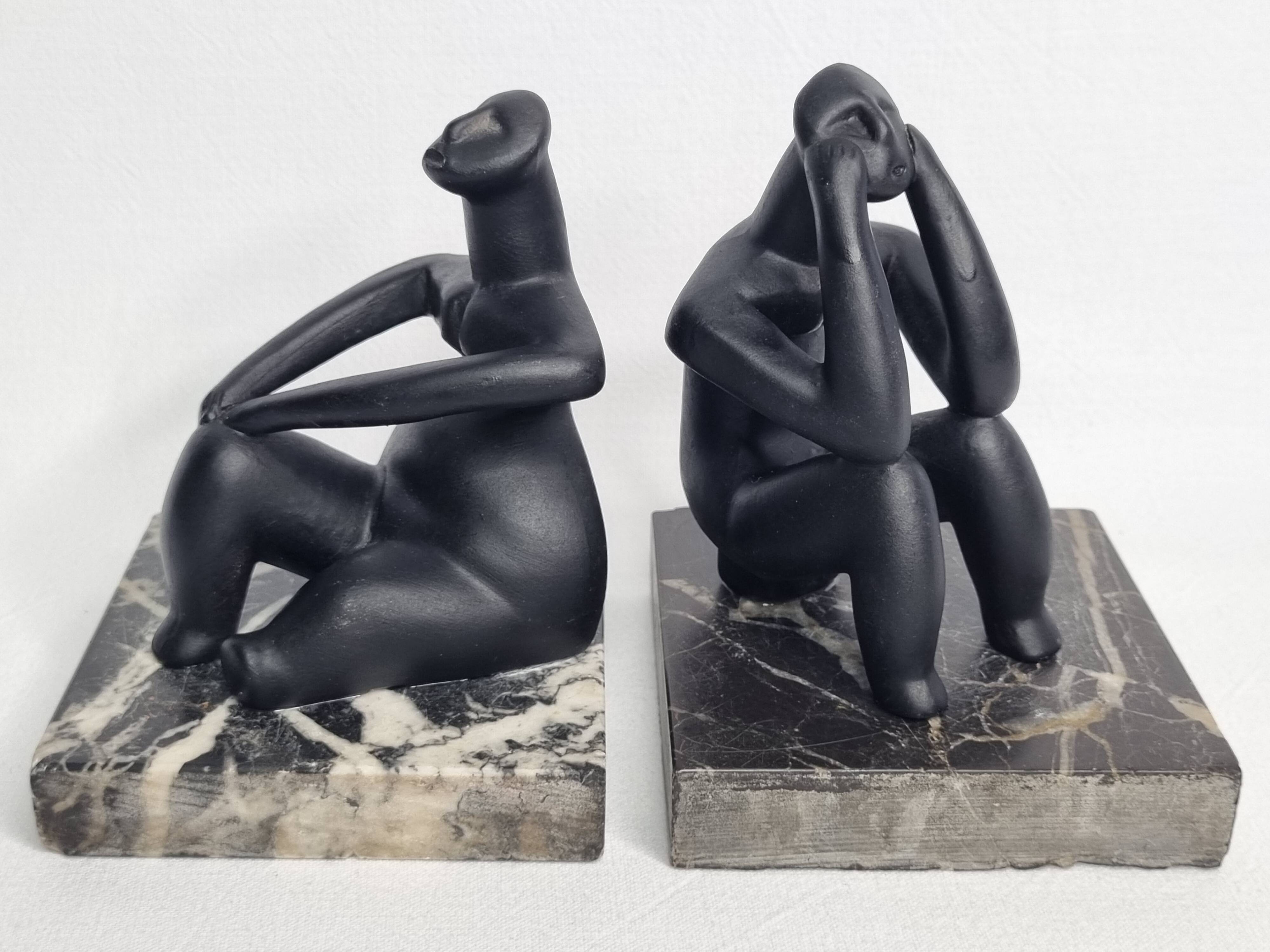 Pair of Hamangia sculptures, the Thinkers of Cernavoda, 12 cm