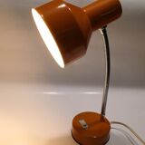 orange articulated desk lamp 1970's