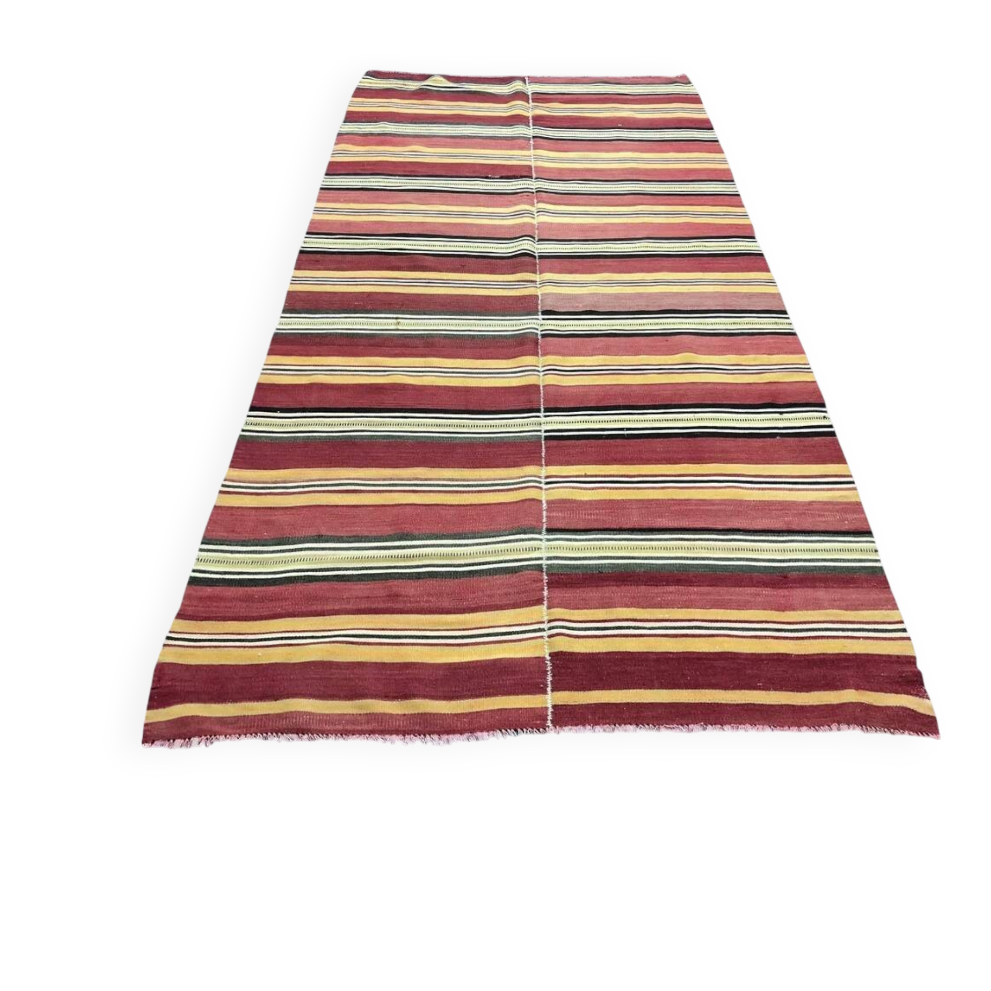 Neutral Oushak Floor Kilim Rug