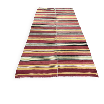 Neutral Oushak Floor Kilim Rug