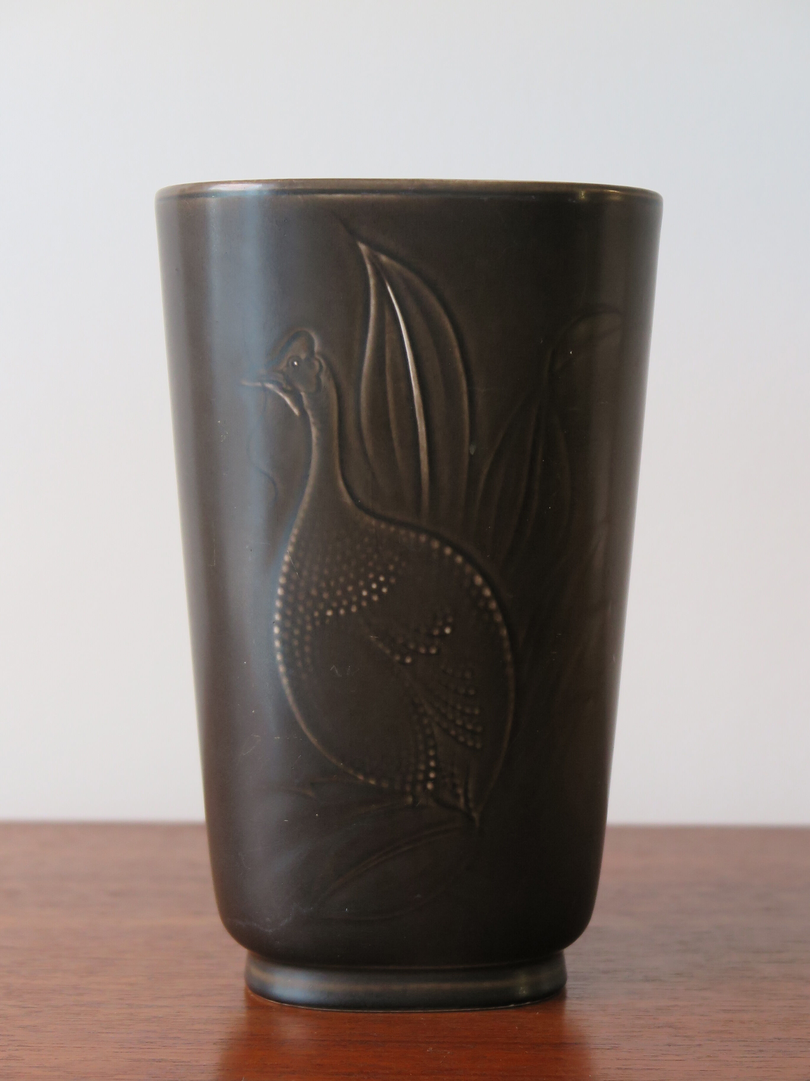 Scandinavian ceramic vase and bowl set by Royal Copenaghen, Denmark 1950s