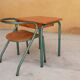 Desk and children's chair by Jacques Hitier for Mullca editions