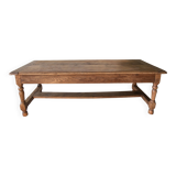 Large oak coffee table from the early 20th century