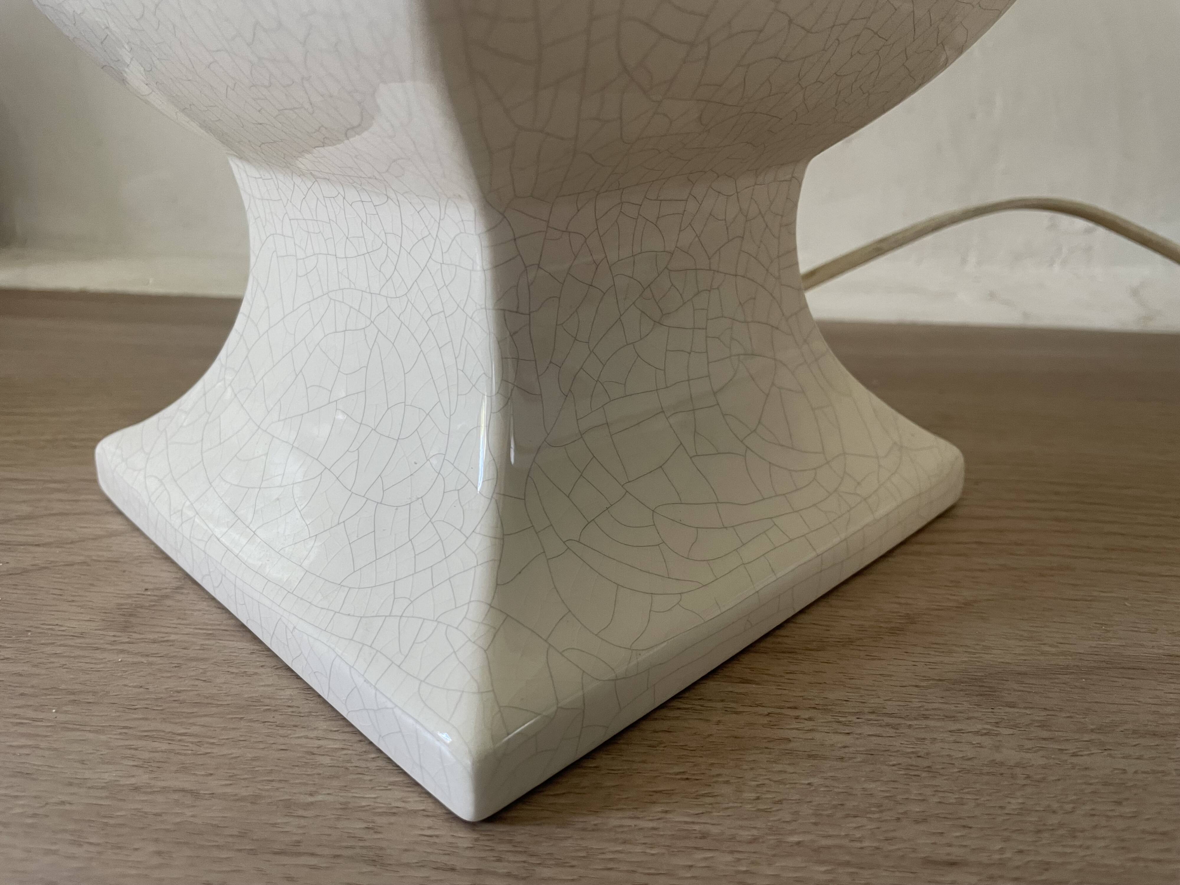 Vintage crackled ceramic table lamp