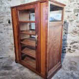 Antique shop window – Pine wood – 1920s/30s – On casters