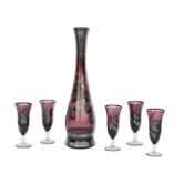 Red glass liquor service