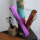 Metal wastepaper basket