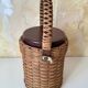 Wicker rattan ice bucket