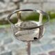 Column for bucket holder in silver-plated metal European craftsmanship