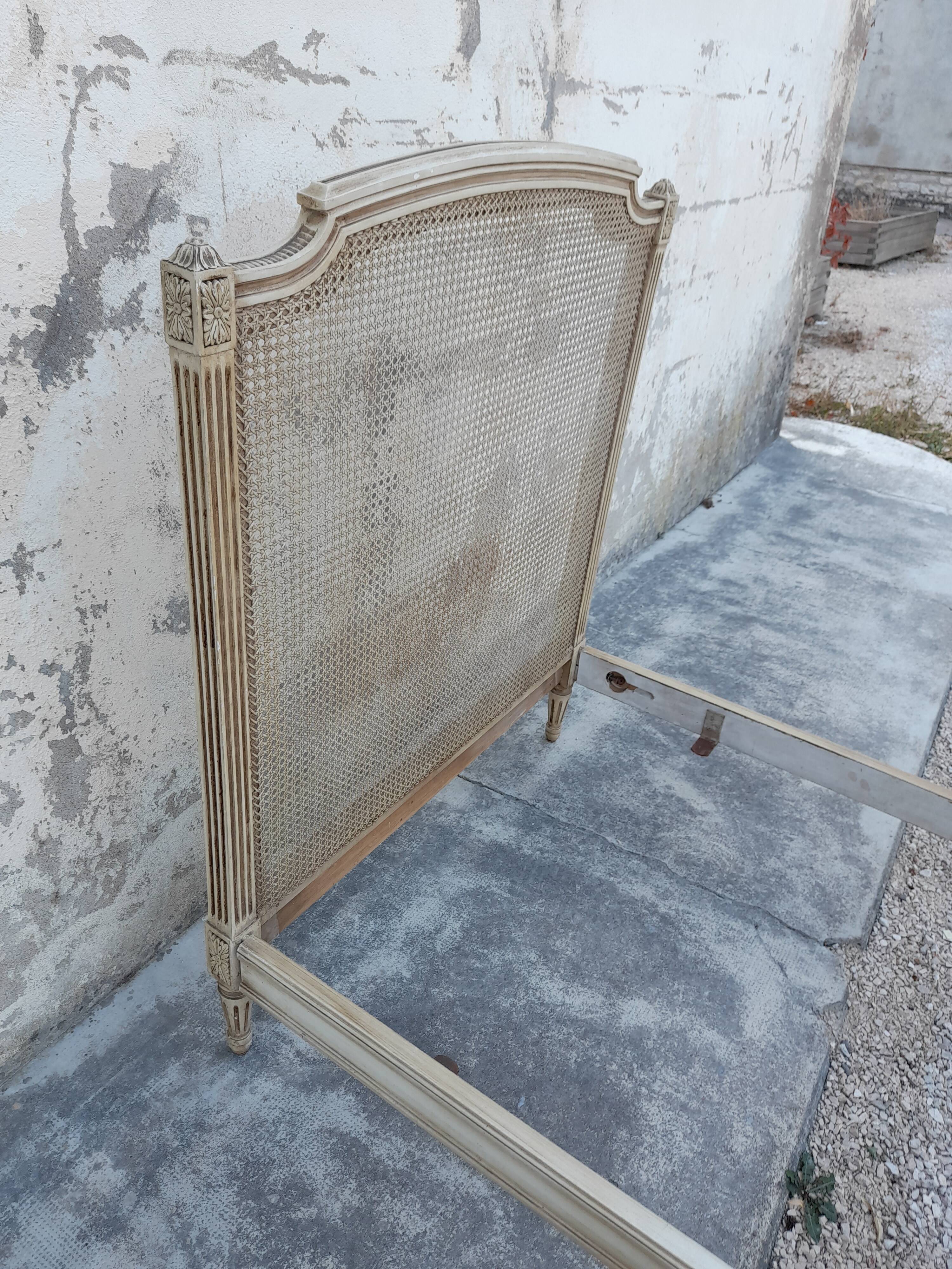 Louis XVI style bed in cannage 1900