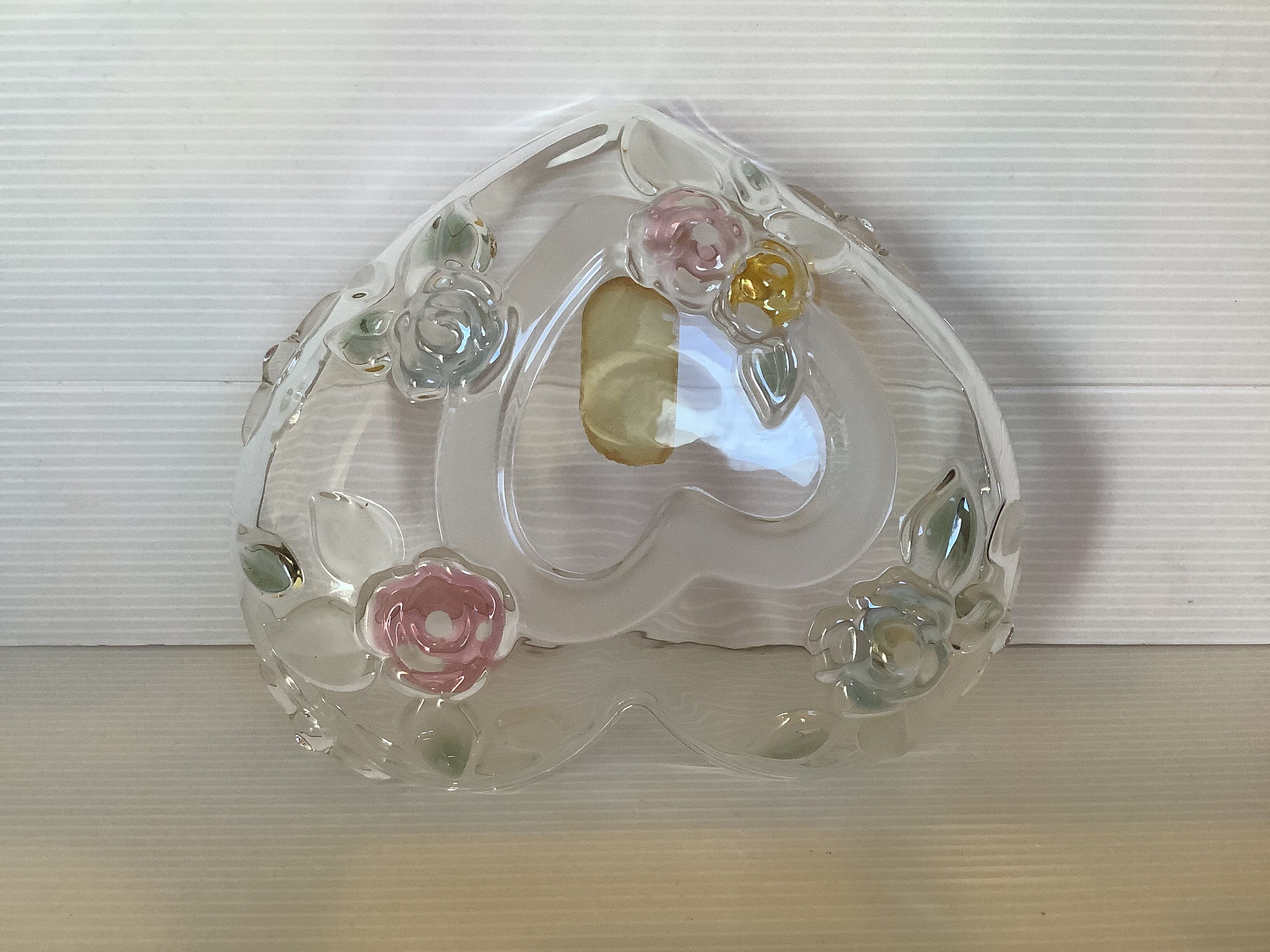 Heart-shaped catchall Walther glass Germany