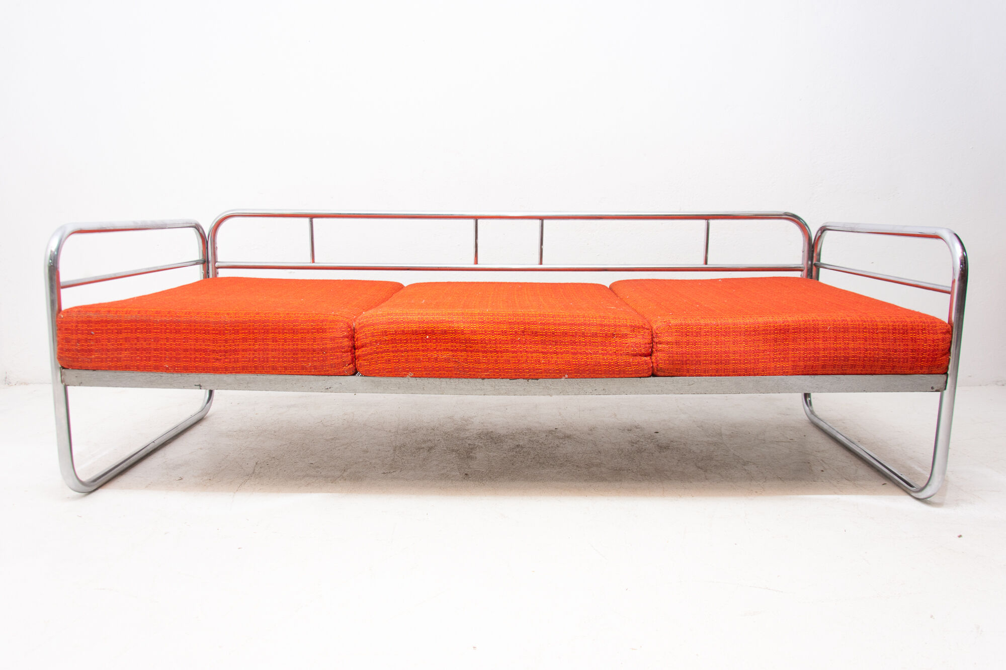 Bauhaus chromed sofa by Robert Slezák, 1930s, Czechoslovakia