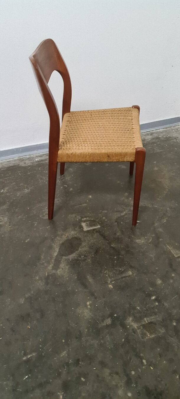 Vintage danish deign dining chair by miels moller ,model 71