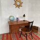 Bureau scandinave teck 1950 1960 vintage rétro ancien - pieds compas - 3 tiroirs - LEGRAND D