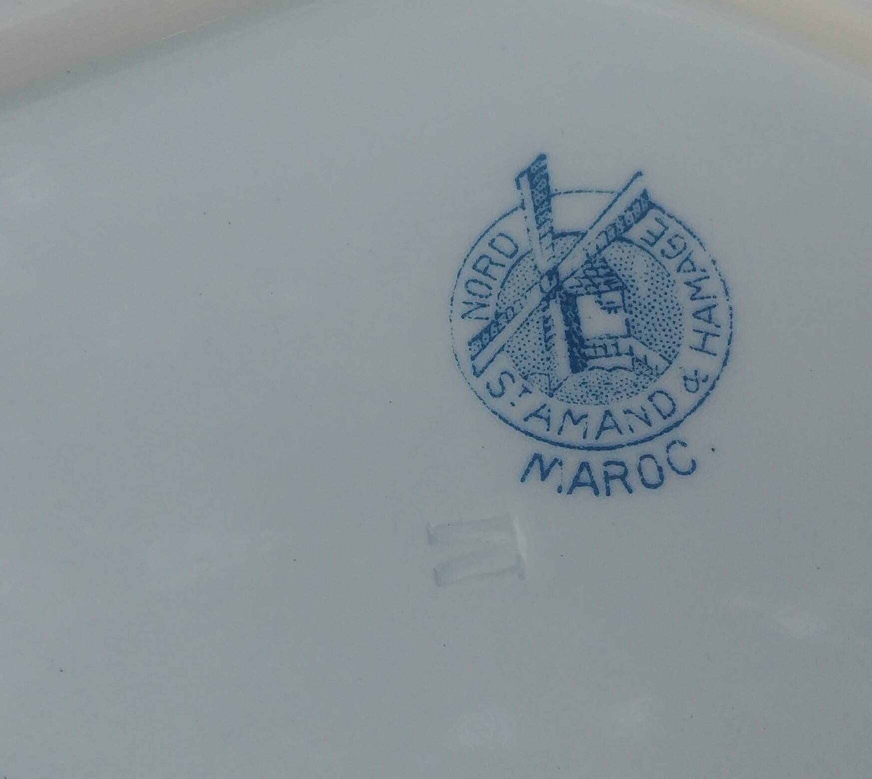 Two ironstone ramekins from the St Amand earthenware factory, Morocco model