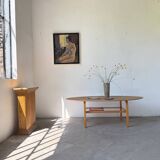 Oval coffee table beech 1980 Aalto Ikea