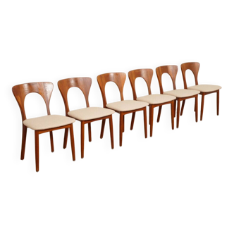 6 x dining chair | Koefoeds Hornslets | Niels Koefoed | Model Peter | Teak