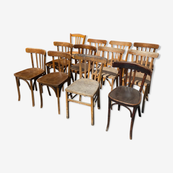 12 vintage bistro chairs