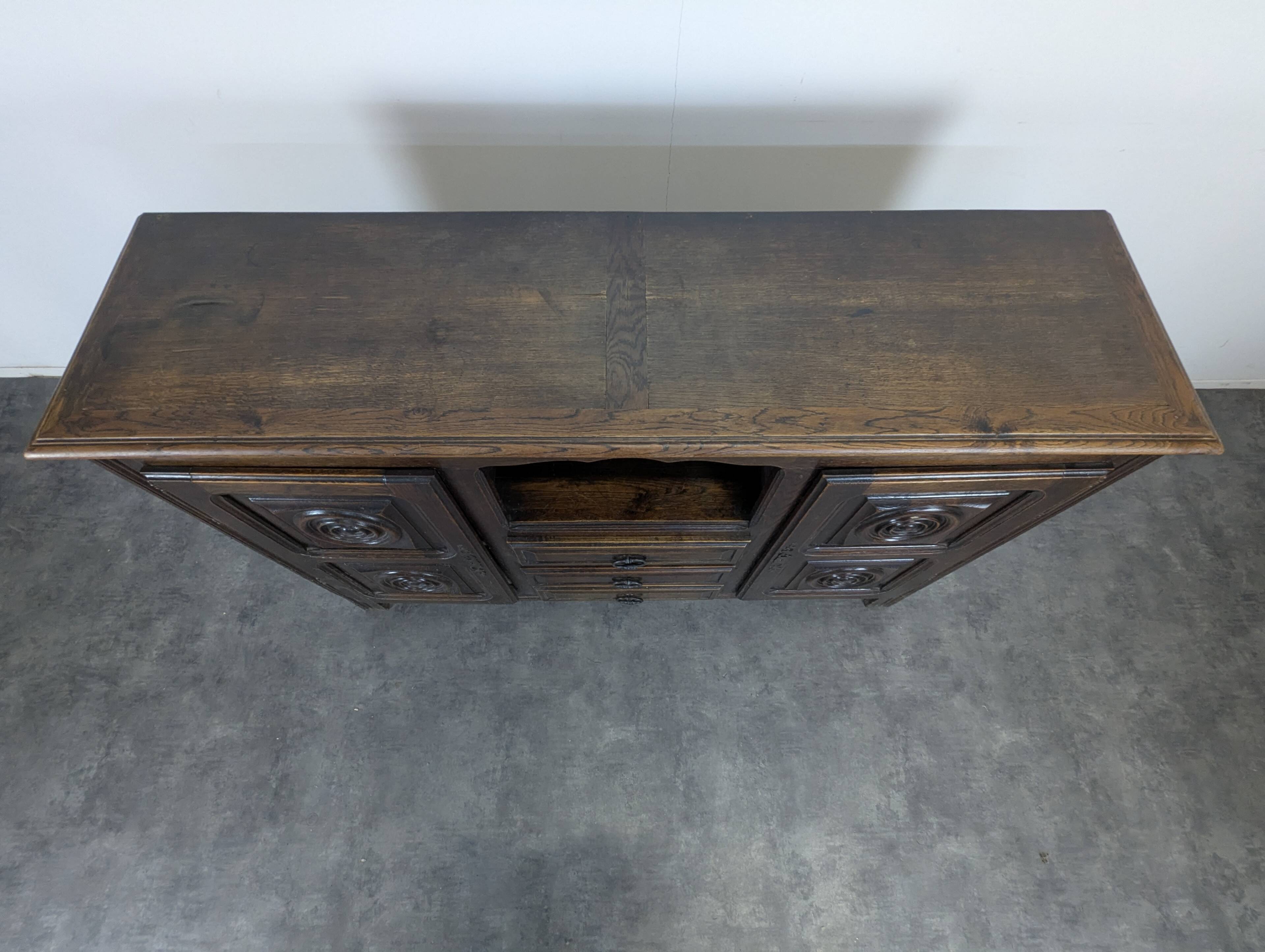 Brutalist sideboard in the spirit of Dudouyt.