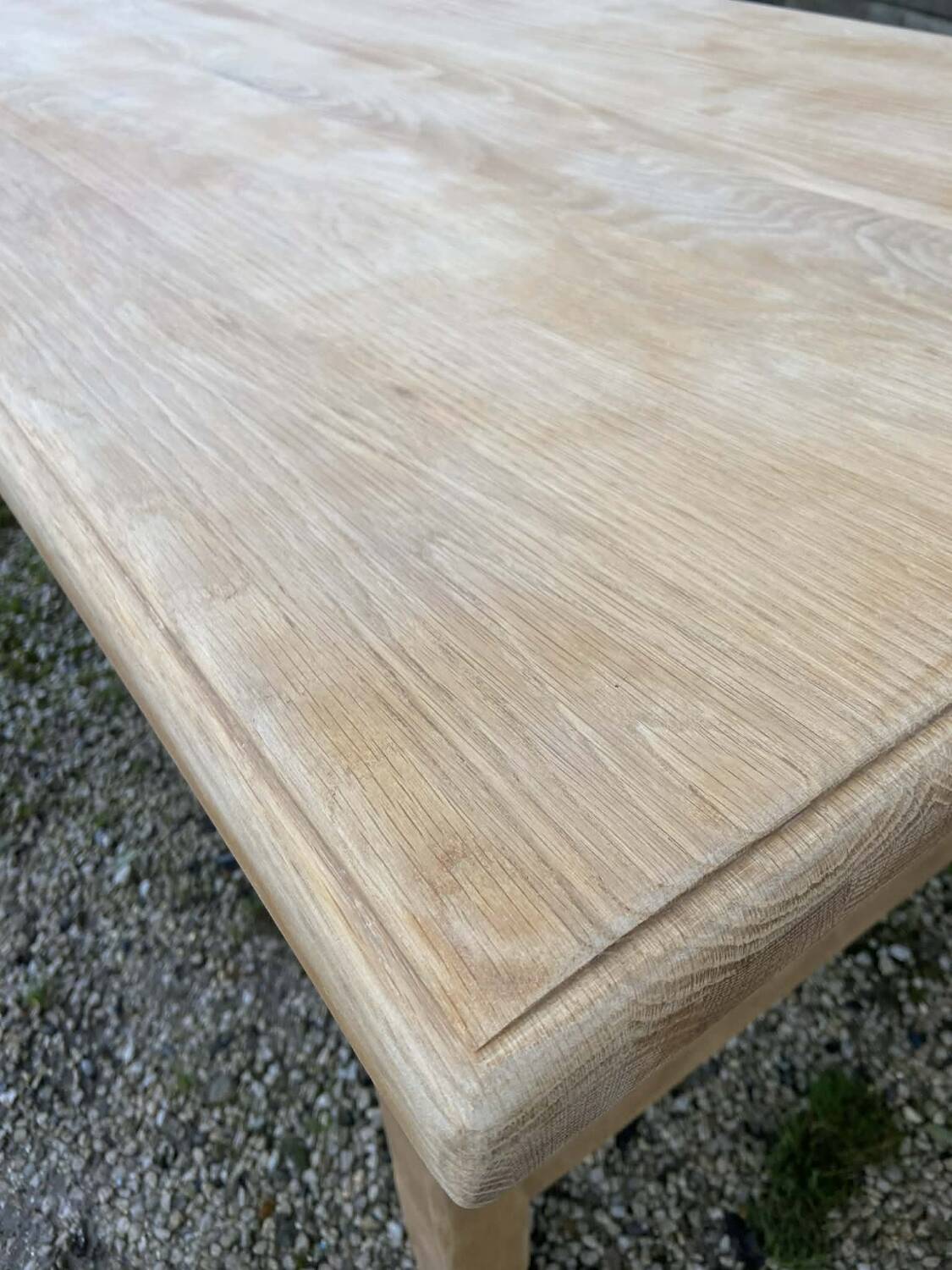 Rustic wooden farmhouse table