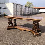 Renaissance-style dining table in solid wood