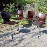 4 Pagwood Pagholz Flototo chairs from the 70s