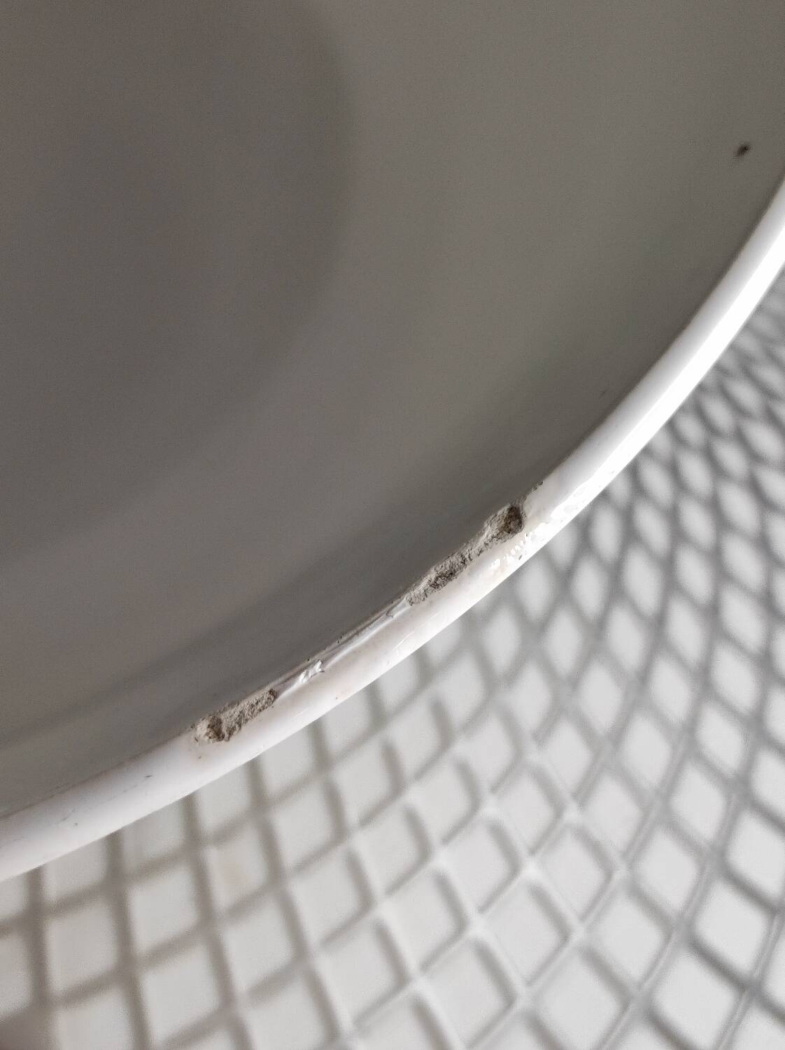 Antique white salad bowl