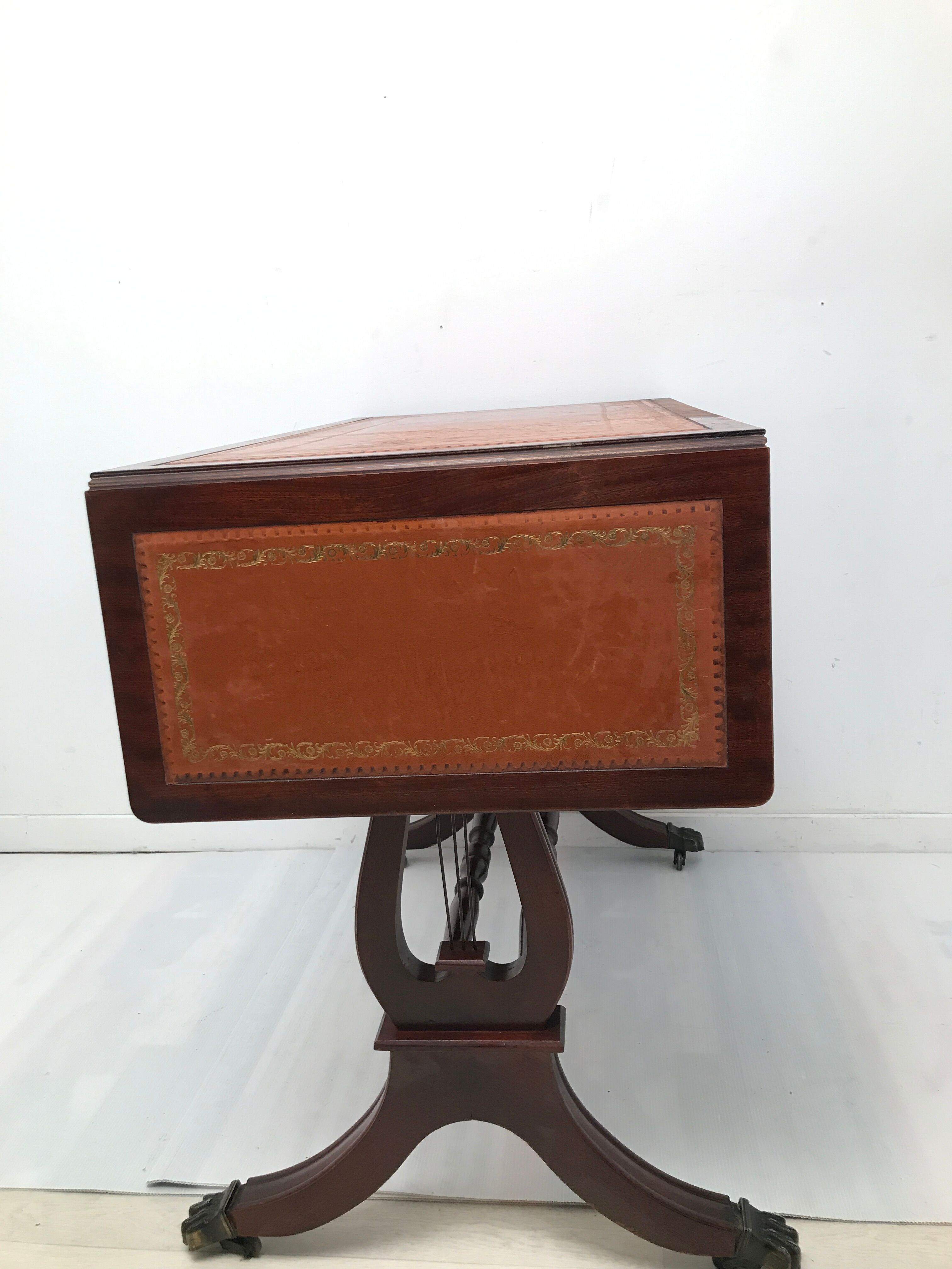 Wooden lyre english style desk