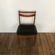 Scandinavian chair wood and black skai