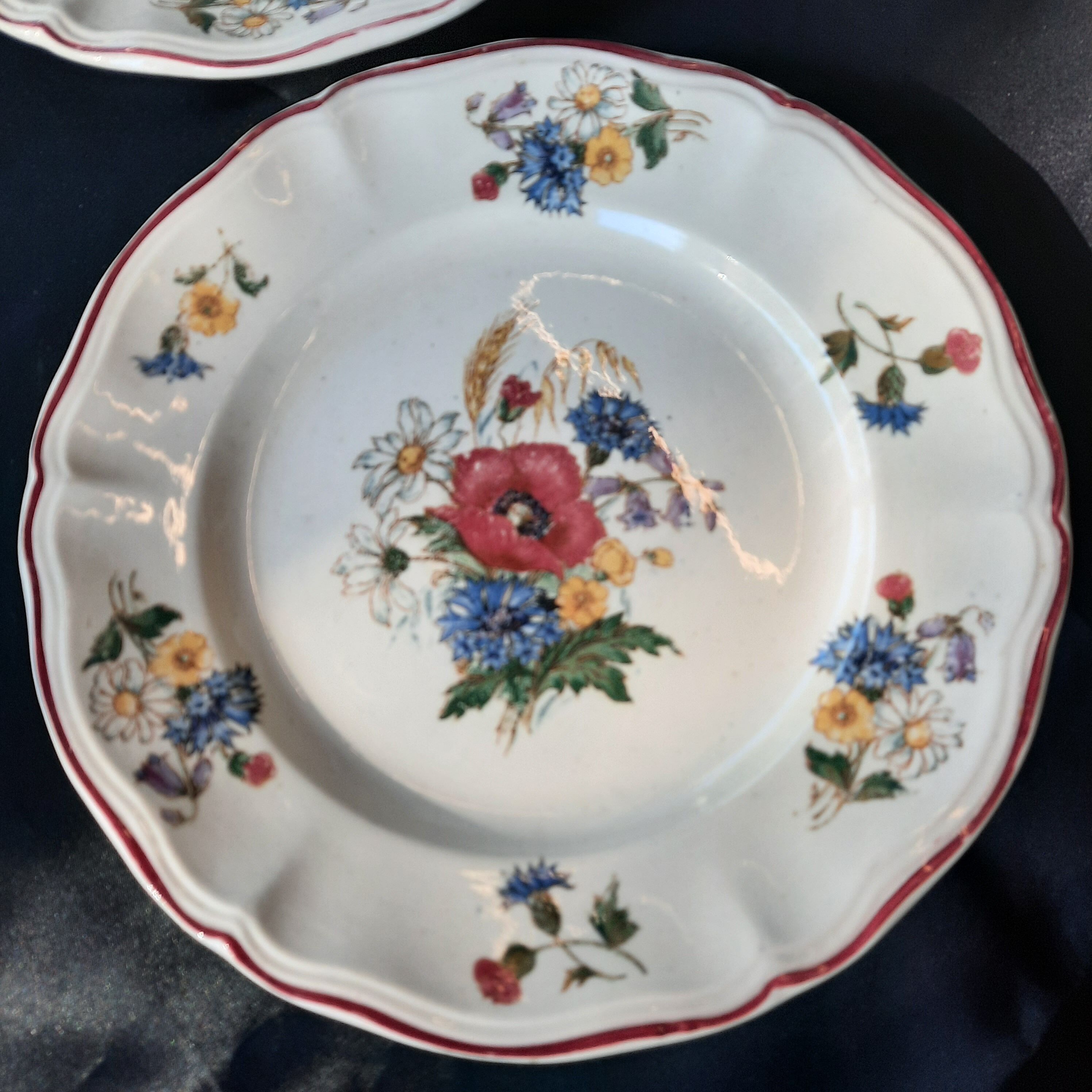 8 petites assiettes de sarreguemines série agreste