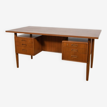 Mid Century Freestanding Teak Desk by Arne Vodder for Sibast, 1960s