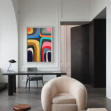 Colorful acrylic canvas for living room "Rainbow"