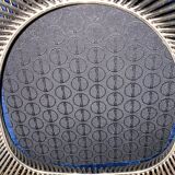 Warren Platner armchair for Knoll in blue velvet