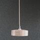 Old pendant light in pink clichy glass with silver threads, delivered with chrome socket
