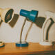 Blue desk lamp