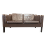 Sofa 2 places leather Scandinavian design