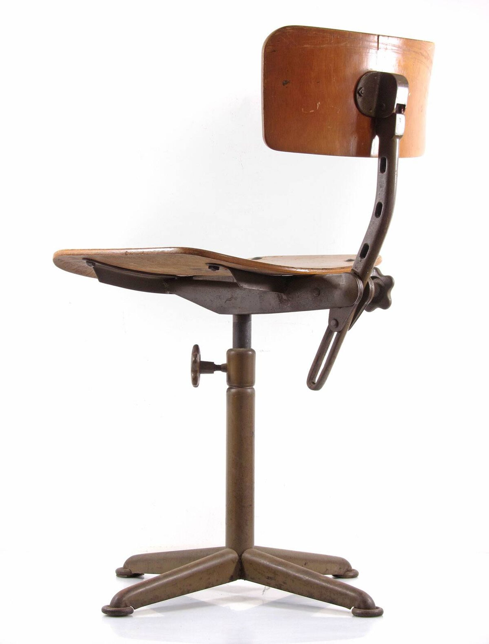 Friso Kramer style plywood atelier drawing table chair