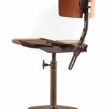 Friso Kramer style plywood atelier drawing table chair