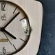 Vintage formica clock silent trapeze wall clock "Maple Electric Japy"