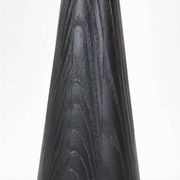Rare black Theodor Skjøde Knudsen table lamp / Skjern / Mid-century Danish modern design / 1960s / 1970s